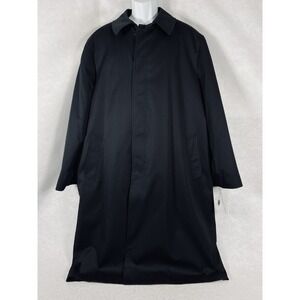 Jean Paul Germain Elements Coat Mens 44R Black Cotton Blend With Wool Lining New